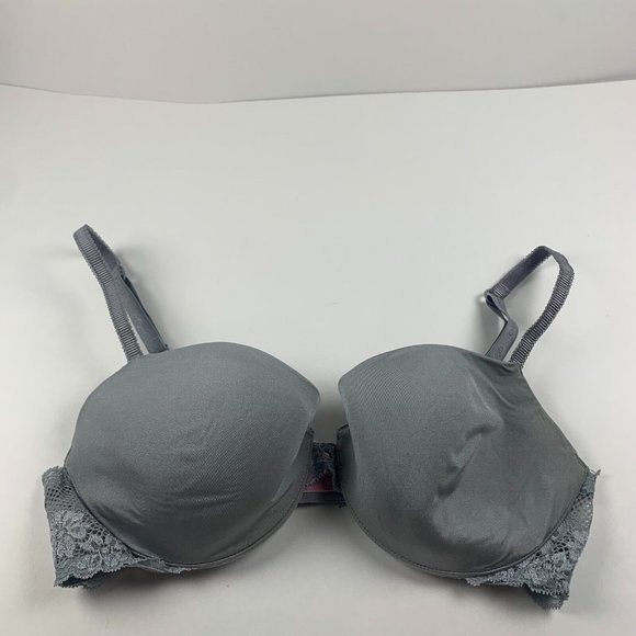 Victoria's Secret Angels IPEX Women's Gray Lace Side Demi Bra Size 34D‎ 8353 - Picture 1 of 7